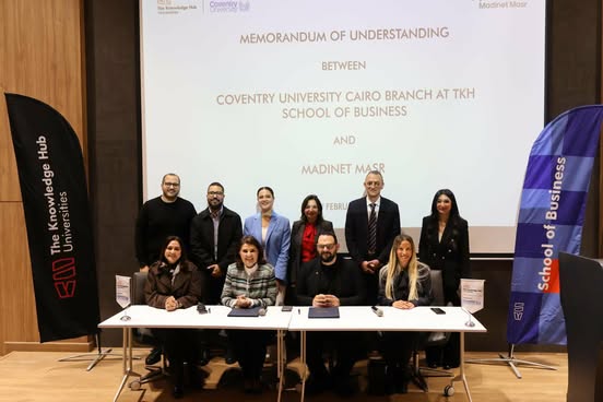 مدينة مصر توقع مذكرة تفاهم مع كلية إدارة الأعمال جامعة كوفنتري لربط التعليم بسوق العمل